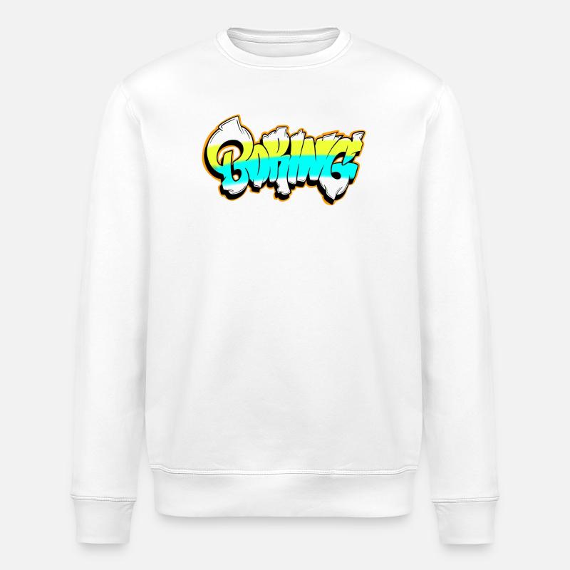 Boomer Graffiti Gradient - Stanley/Stella ROLLER Unisex Organic Sweatshirt - white
