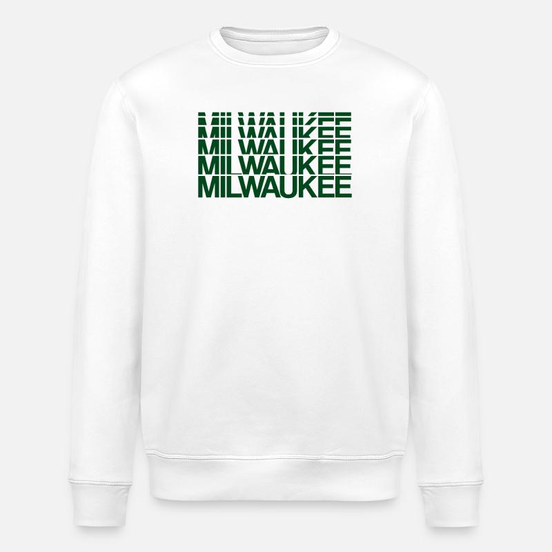 Milwaukee Raster Muster - Stanley/Stella Unisex Bio-Sweatshirt ROLLER - Weiß