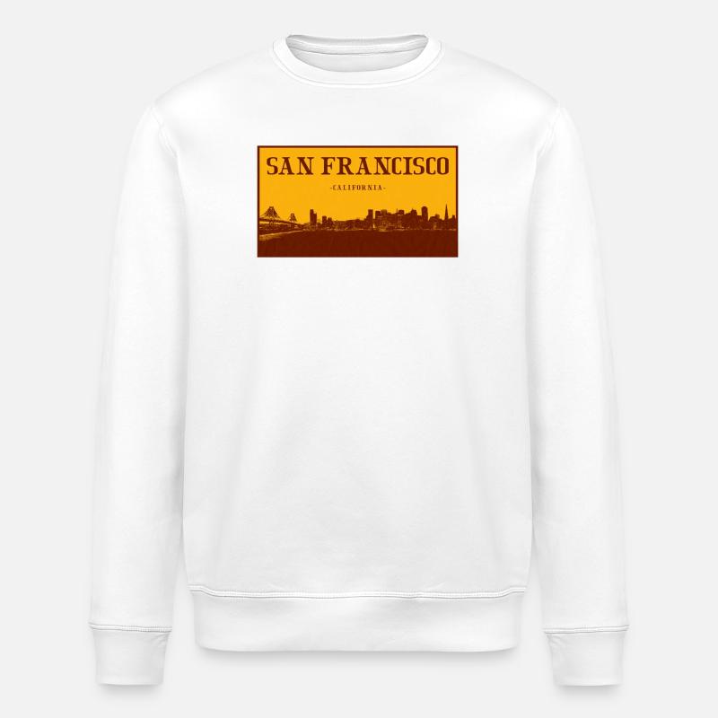 San Francisco Skyline Retro - Stanley/Stella Unisex Bio-Sweatshirt ROLLER - Weiß