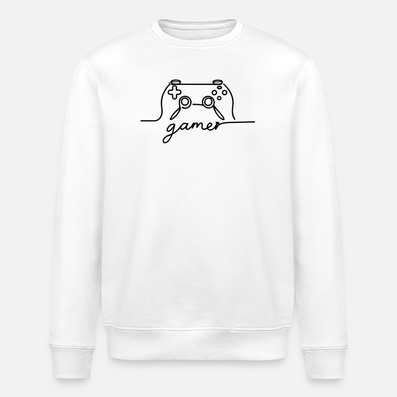 Linear Controller - Gamer - Stanley/Stella ROLLER Unisex Organic Sweatshirt - white