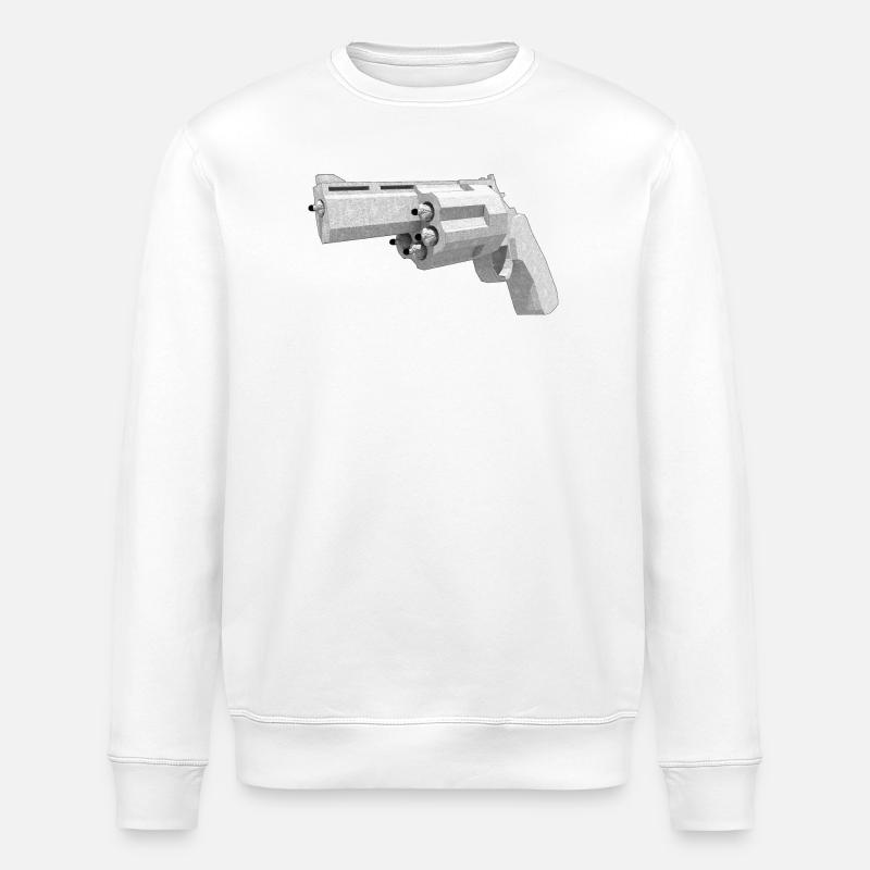 Humanized Pistol - Stanley/Stella ROLLER Unisex Organic Sweatshirt - white