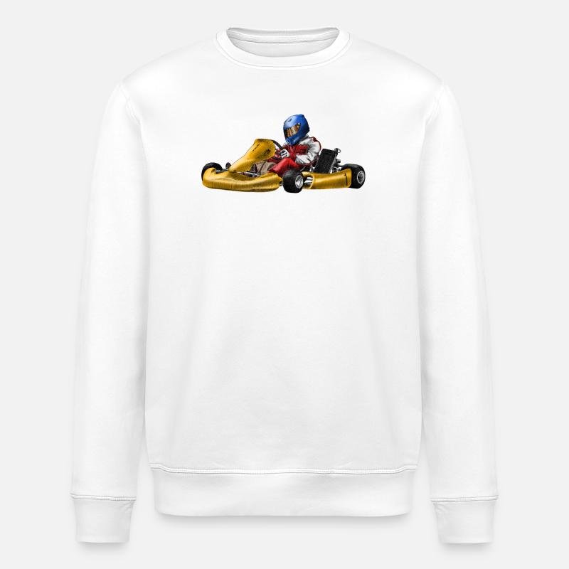 Rennfahrer - Stanley/Stella Unisex Bio-Sweatshirt ROLLER - Weiß