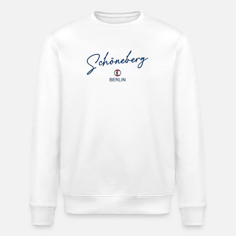 Schöneberg - Berlin Flag - Berlin Bear - Stanley/Stella ROLLER Unisex Organic Sweatshirt - white