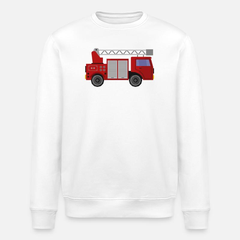 Feuerwehrauto - Stanley/Stella Unisex Bio-Sweatshirt ROLLER - Weiß