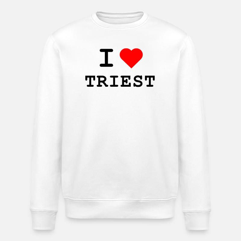 I love Trieste - I love Trieste - Stanley/Stella ROLLER Unisex Organic Sweatshirt - white