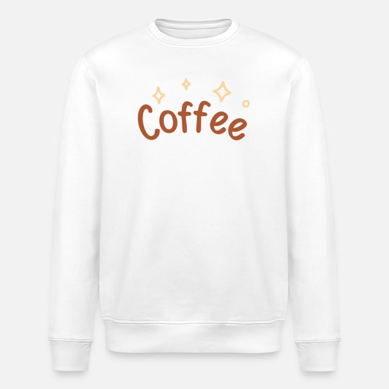 Lettrage Café Esquisse - Sweat bio ROLLER Stanley/Stella Unisexe - blanc