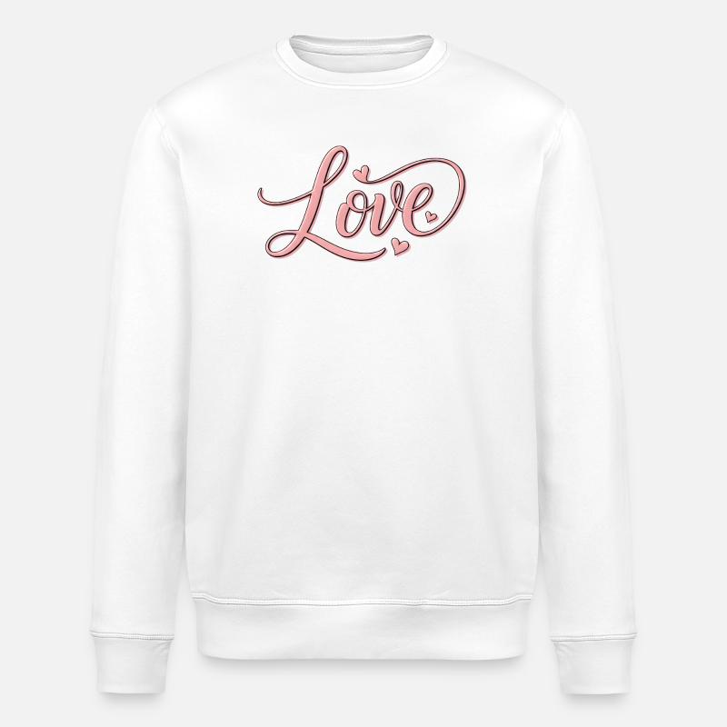 Lettres d’amour – design d’amour élégant - Sweat bio ROLLER Stanley/Stella Unisexe - blanc