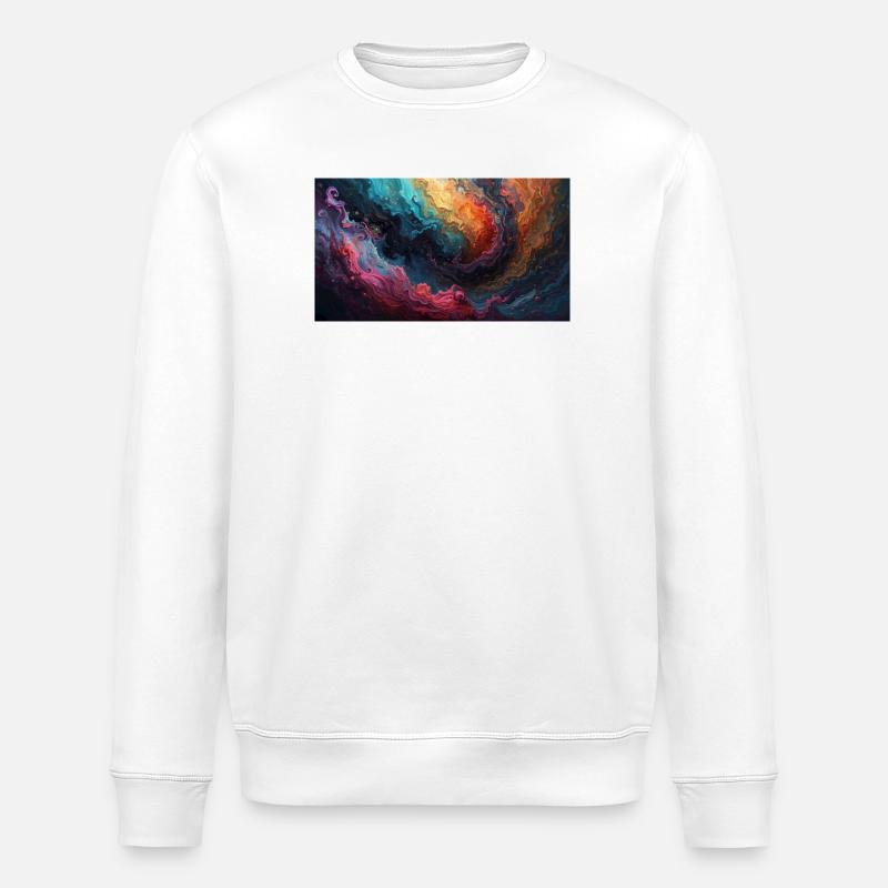 Farbwirbel Nebelmeer - Stanley/Stella Unisex Bio-Sweatshirt ROLLER - Weiß