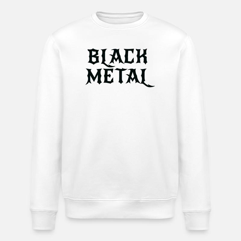 Conception du logo Black Metal - Sweat bio ROLLER Stanley/Stella Unisexe - blanc