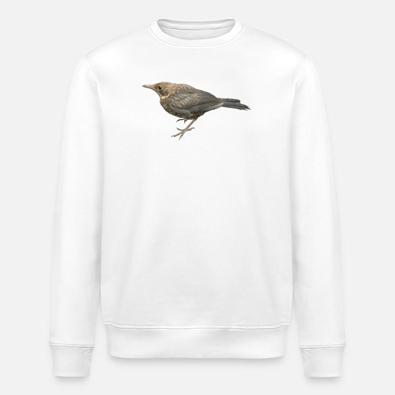 Blackbird Young Bird - Stanley/Stella ROLLER Unisex Organic Sweatshirt - white