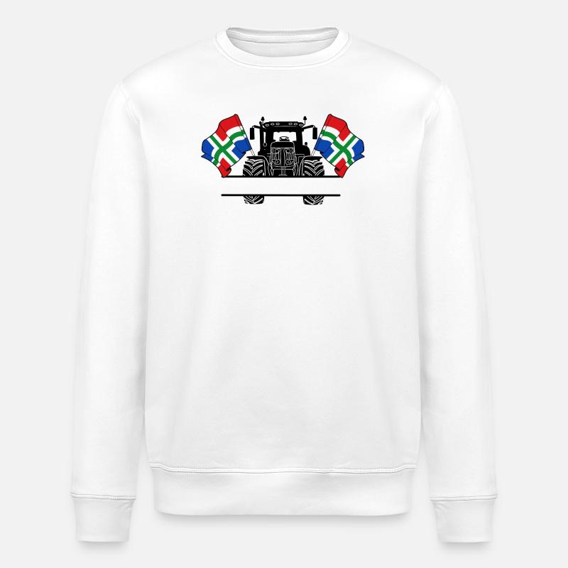 Groningen_Tractor_Custom_Edition - Sweat bio ROLLER Stanley/Stella Unisexe - blanc