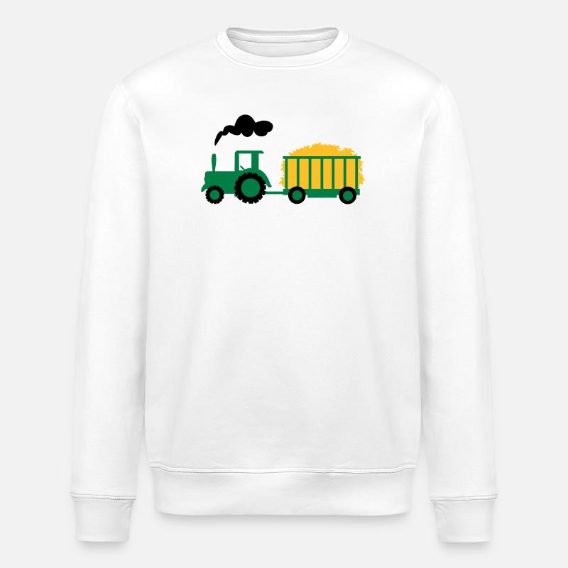 tractor - Stanley/Stella ROLLER Unisex Organic Sweatshirt - white