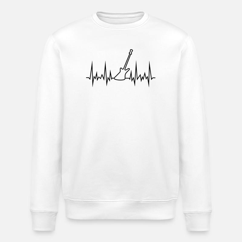 wave-E-gitarre - Stanley/Stella Unisex Bio-Sweatshirt ROLLER - Weiß