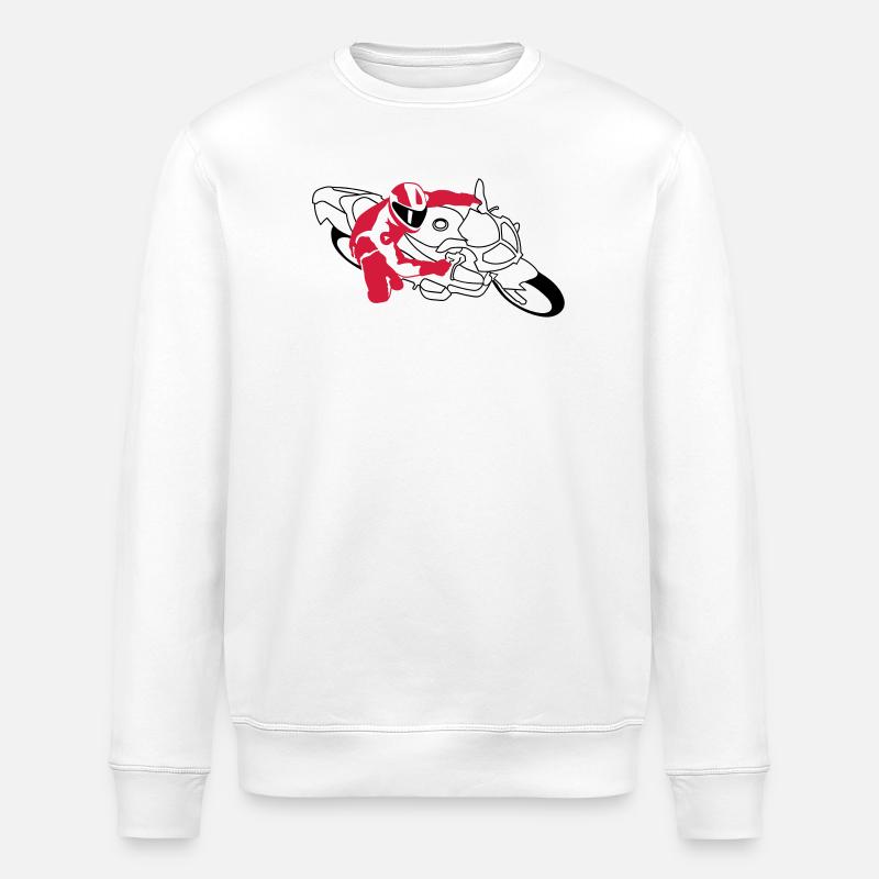 motorrad_2 - Stanley/Stella ROLLER Unisex Organic Sweatshirt - white