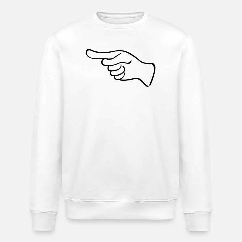 Eine hinweisende Hand - Stanley/Stella Unisex Bio-Sweatshirt ROLLER - Weiß