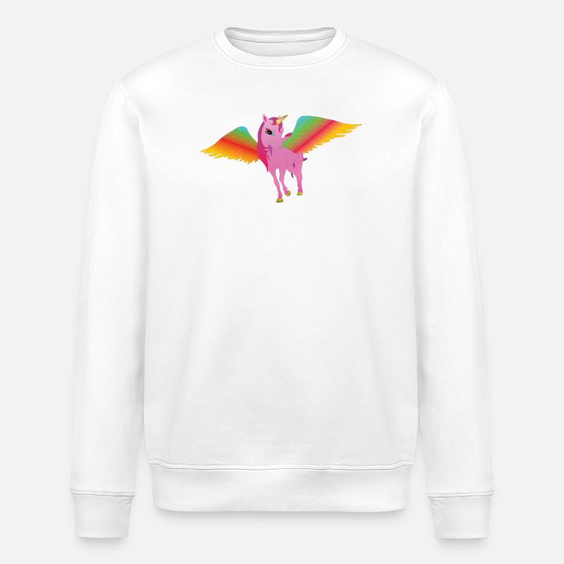 Einhorn Flügel - Stanley/Stella Unisex Bio-Sweatshirt ROLLER - Weiß