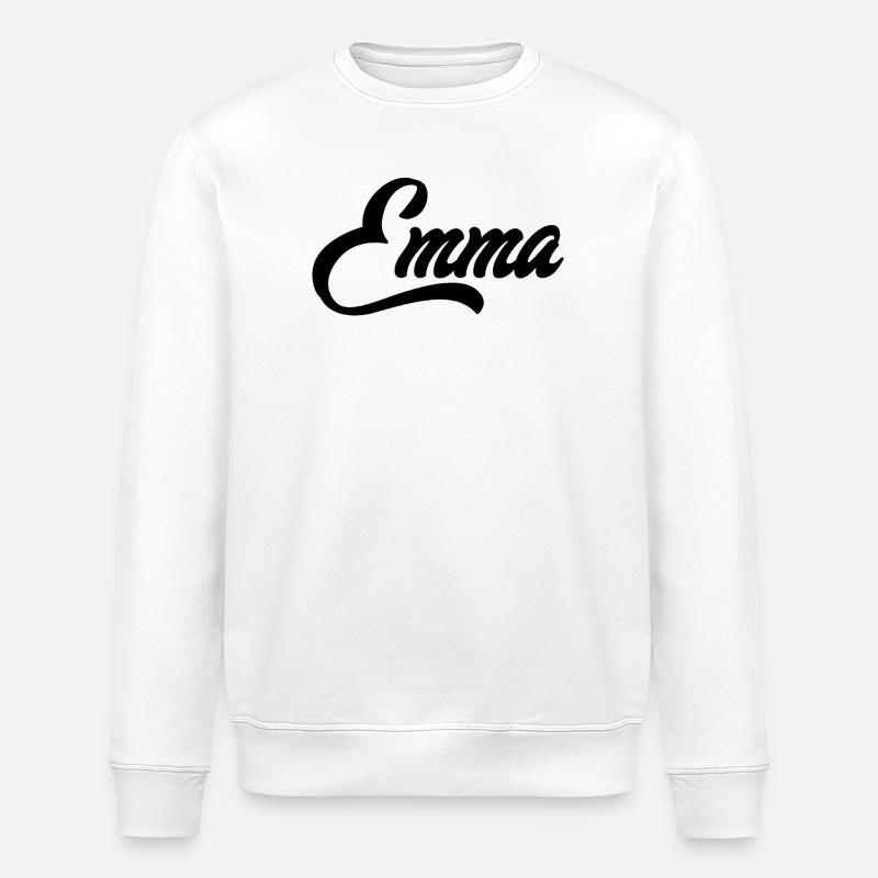 Emma Name - Stanley/Stella ROLLER Unisex Organic Sweatshirt - white
