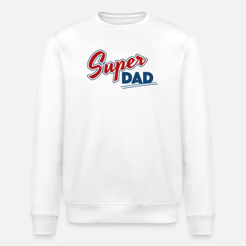 Super Dad Design - Stanley/Stella Unisex Bio-Sweatshirt ROLLER - Weiß