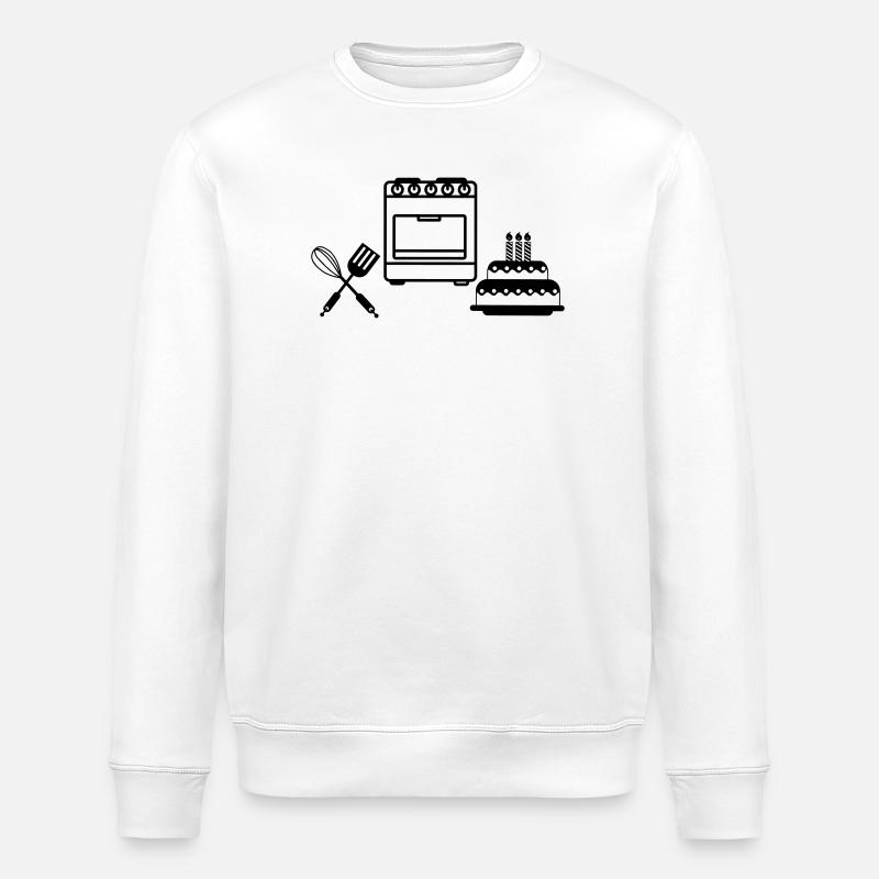 Faire un gâteau - Sweat bio ROLLER Stanley/Stella Unisexe - blanc