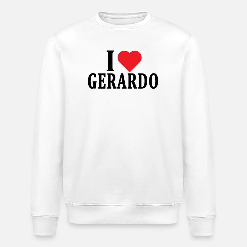 t-shirt J’aime Gerardo idée cadeau t-shirt - Sweat bio ROLLER Stanley/Stella Unisexe - blanc