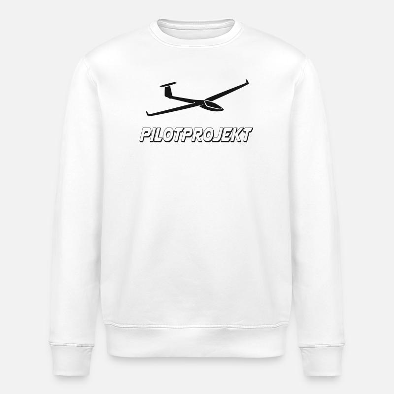 PILOT PROJECT Gliding - Stanley/Stella ROLLER Unisex Organic Sweatshirt - white