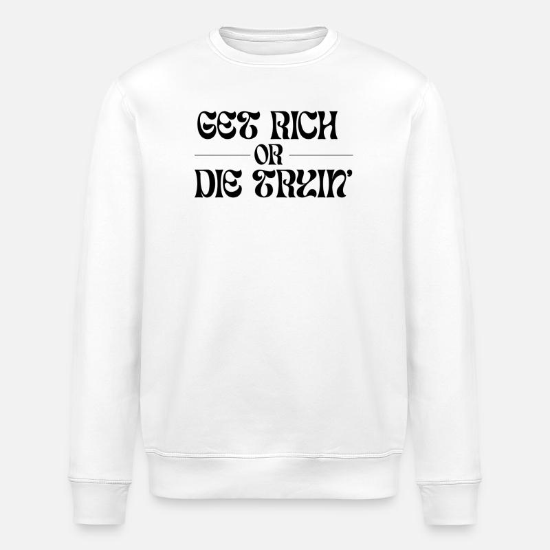 Graphic font with tribal elements - Stanley/Stella ROLLER Unisex Organic Sweatshirt - white