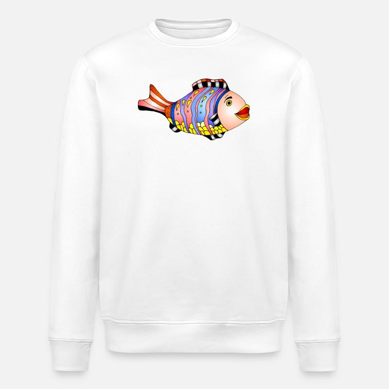 Fisch - Stanley/Stella Unisex Bio-Sweatshirt ROLLER - Weiß
