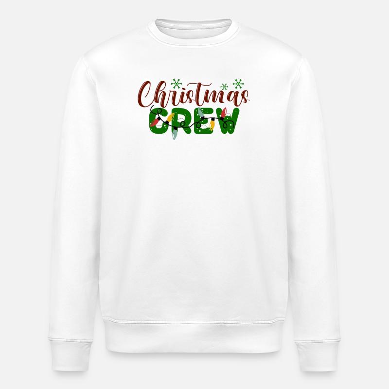Weihnachten Crew Urlaub Muster - Stanley/Stella Unisex Bio-Sweatshirt ROLLER - Weiß