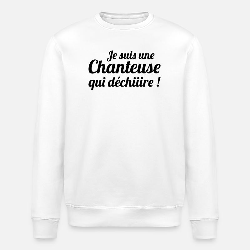 Ich bin ein Sänger, der tränt - Stanley/Stella Unisex Bio-Sweatshirt ROLLER - Weiß