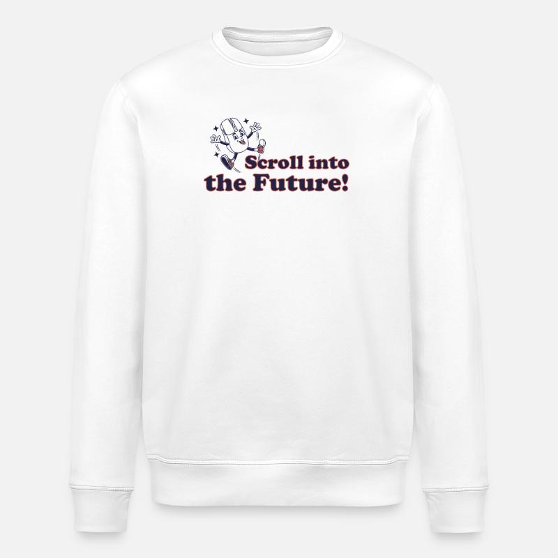 Scroll into the future! - Stanley/Stella ROLLER Unisex Organic Sweatshirt - white