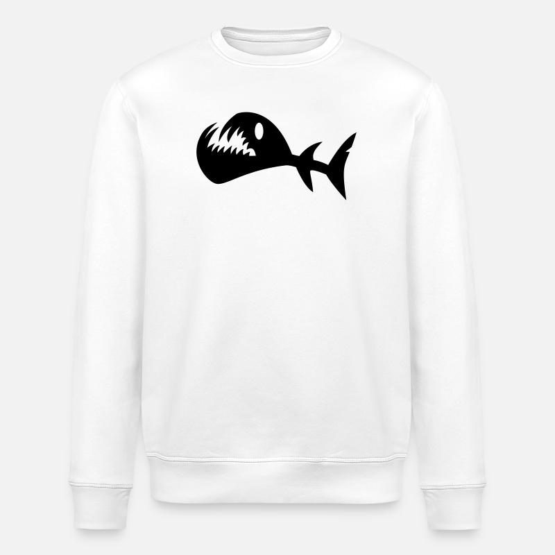 Kampfswimmer-Fisch - Stanley/Stella Unisex Bio-Sweatshirt ROLLER - Weiß