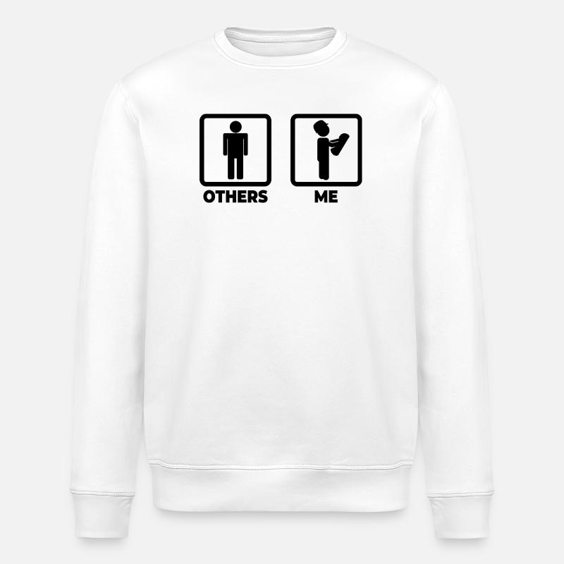 Architect Stick Figures - Stanley/Stella ROLLER Unisex Organic Sweatshirt - white