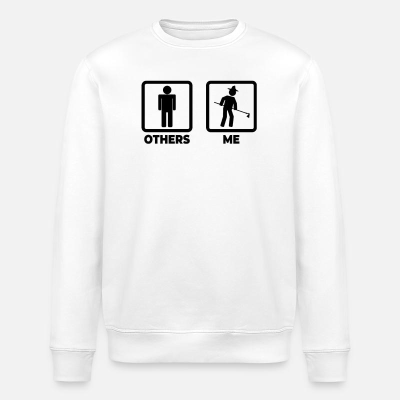 Bauer stick figures - Stanley/Stella ROLLER Unisex Organic Sweatshirt - white