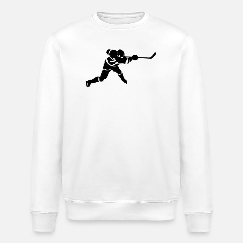 Eishockey - Stanley/Stella Unisex Bio-Sweatshirt ROLLER - Weiß