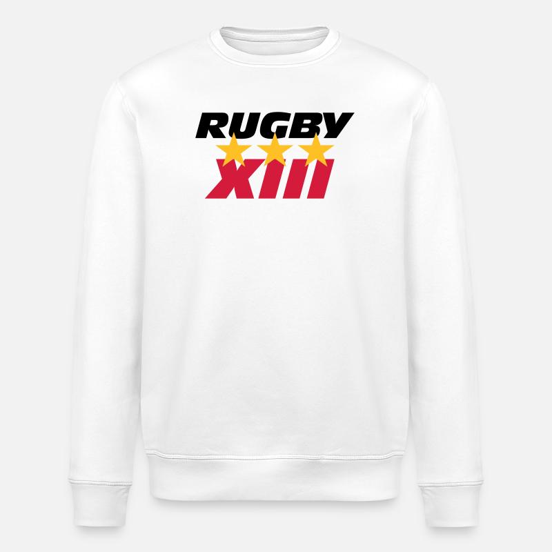 Rugby XIII - Stanley/Stella Unisex Bio-Sweatshirt ROLLER - Weiß