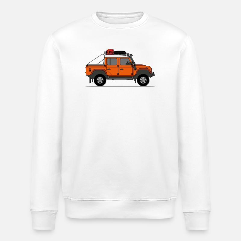Defender Double Cab Offroad Orange - Sweat bio ROLLER Stanley/Stella Unisexe - blanc