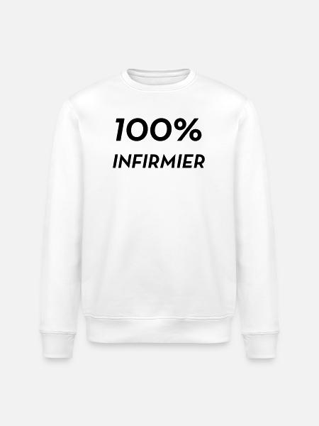 Nurse PKrankenschwester Infirmier Infirmière - Stanley/Stella ROLLER Unisex Organic Sweatshirt - white