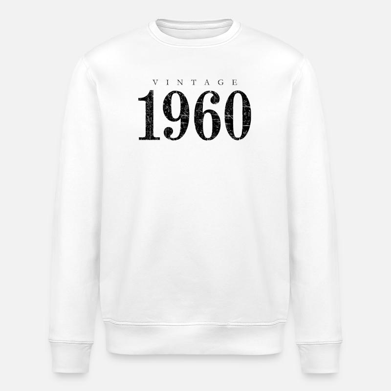 Millésime 1960 (Antique Black) Anniversaire - Sweat bio ROLLER Stanley/Stella Unisexe - blanc