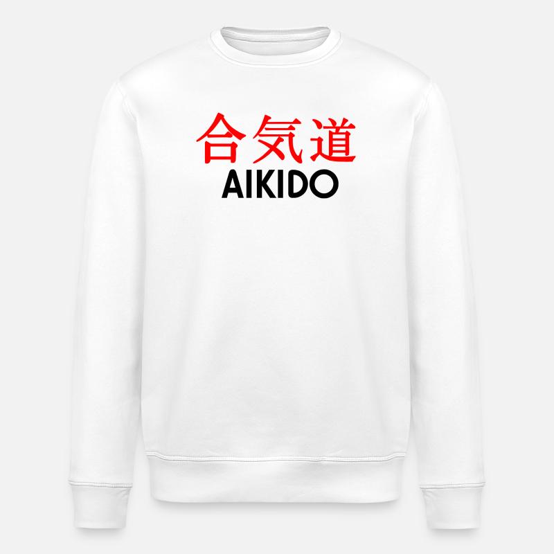 Aikido Kanji - Stanley/Stella Unisex Bio-Sweatshirt ROLLER - Weiß