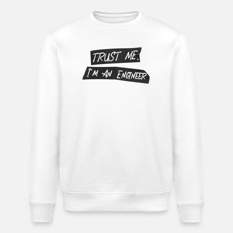 Engineer With Panzertape - Stanley/Stella ROLLER Unisex Organic Sweatshirt - white