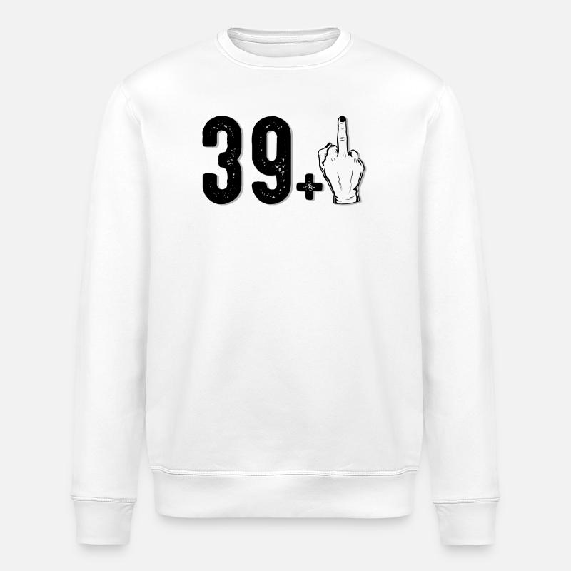 30+ Mittelfinger Grafik - Stanley/Stella Unisex Bio-Sweatshirt ROLLER - Weiß