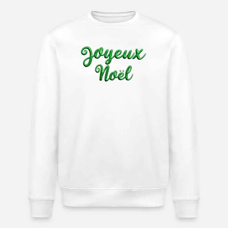 Joyeux Noël Vert Sapin - Sweat bio ROLLER Stanley/Stella Unisexe - blanc