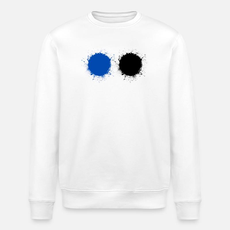 Bleu et Noir - Sweat bio ROLLER Stanley/Stella Unisexe - blanc