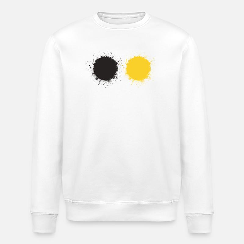 Noir et jaune - Sweat bio ROLLER Stanley/Stella Unisexe - blanc