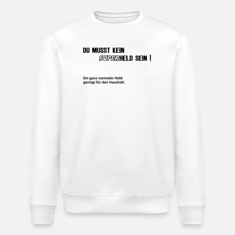 normaler Held - Stanley/Stella Unisex Bio-Sweatshirt ROLLER - Weiß