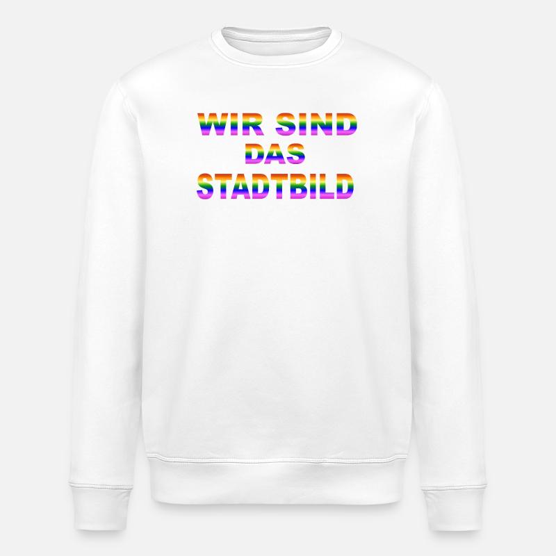 Wir sind das Stadtbild - Stanley/Stella Unisex Bio-Sweatshirt ROLLER - Weiß