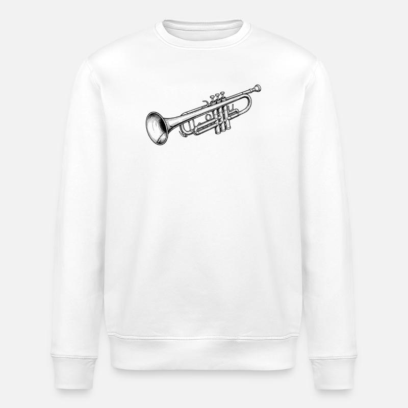 Trompette - Sweat bio ROLLER Stanley/Stella Unisexe - blanc