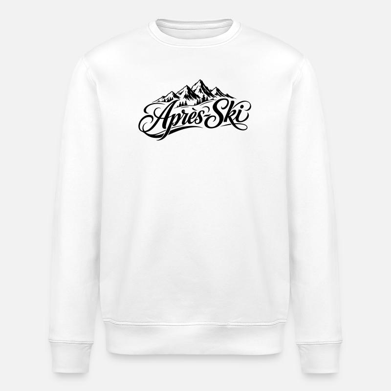Apres Ski Schriftzug - Stanley/Stella Unisex Bio-Sweatshirt ROLLER - Weiß