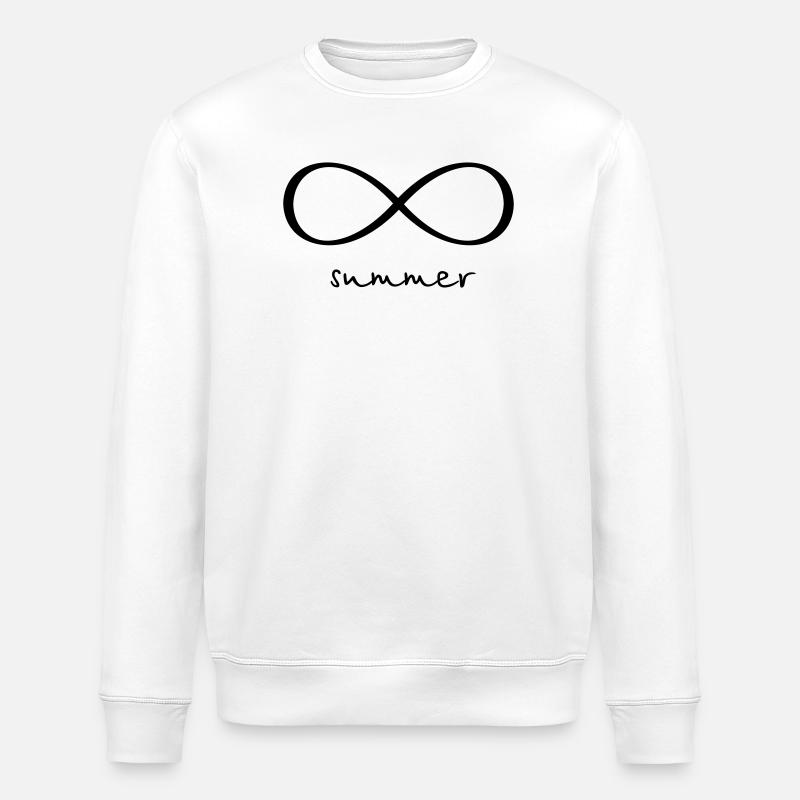 infinity sign buzzer - Stanley/Stella ROLLER Unisex Organic Sweatshirt - white