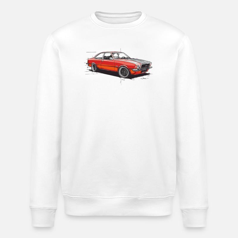 Roter Oldtimer-Coupéwagen - Stanley/Stella Unisex Bio-Sweatshirt ROLLER - Weiß
